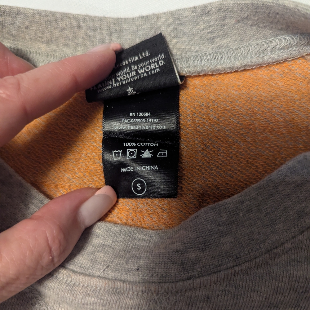 Star Wars Gray and Orange Women's Sweater - Picture 5 of 5